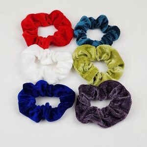 Velvet Scrunchie Hair Ties Bundle Of 6